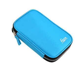 horn号角双层烧饼包纯色笔袋文具收纳整理扁平款学生文具袋少女心化妆品包装袋简约款彩笔收纳袋子