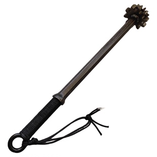 实心硬钢骨朵战锤手工大威力叶锤实战冷兵器成人车载破窗防身自卫