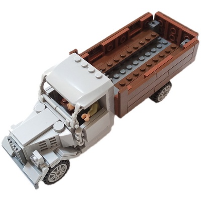 二战军事德国卡车运兵车模型积木