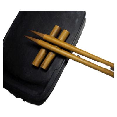 莱州文宝真品利器竹帽行囊笔狼毫
