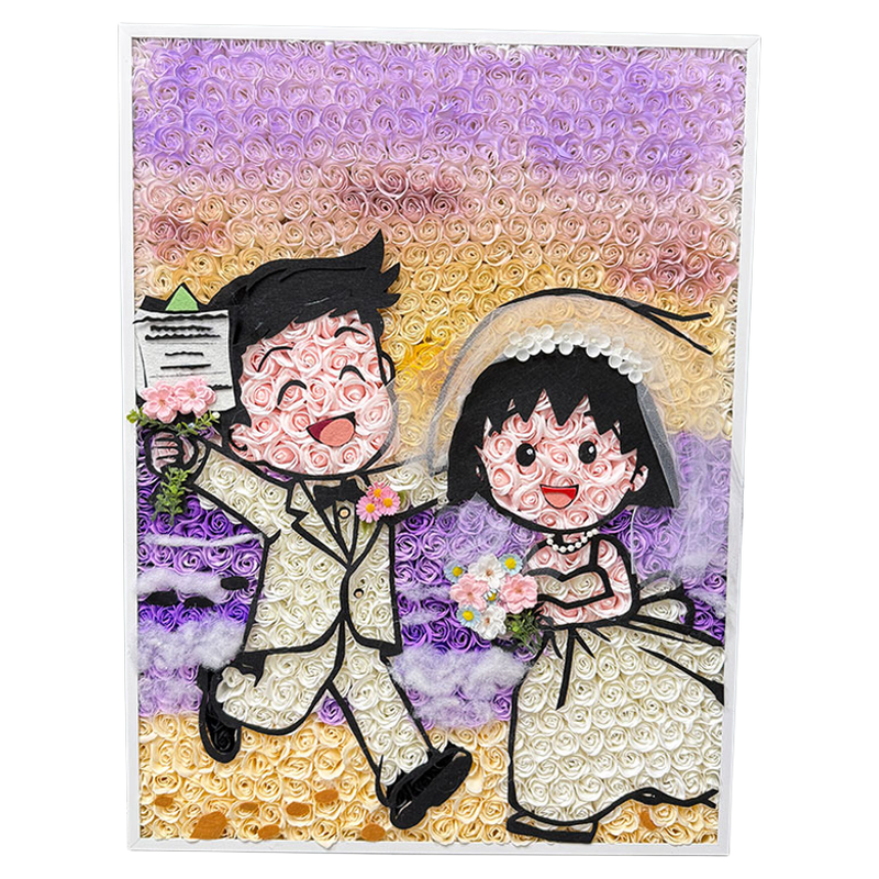 樱桃小丸子永生花摆件
