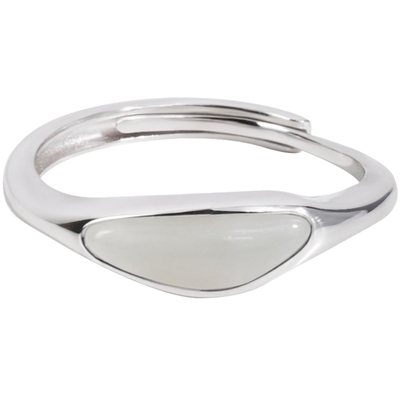 Noonstone午石随形和田玉戒指