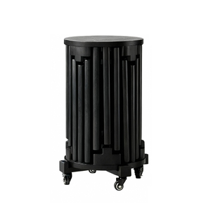 实木凳子家用可叠放六合一叠叠乐圆凳客厅备用板凳堆叠餐桌凳黑色