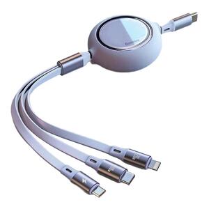 倍思伸缩充电线器type-c一拖三