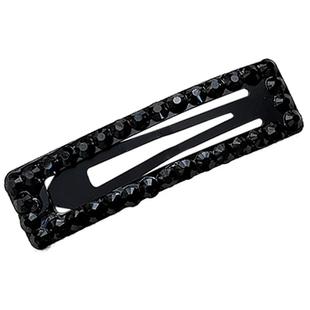 方形前额刘海bb夹一字侧边夹碎发夹子头饰头发卡子女水钻带钻气质