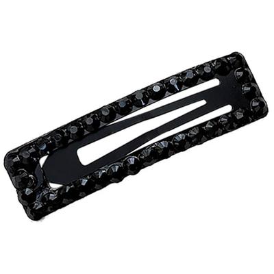 诗情画意黑色方形水钻发夹