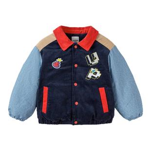 巴拉巴拉童装儿童羽绒服男童女童冬装2026新款宝宝外套拜年服红色