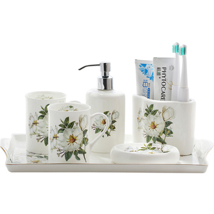 木棉自由搭配漱口杯牙刷杯刷牙杯牙具卫浴五件洗漱用品