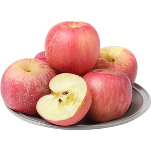 旭耕 烟台有机苹果4.8斤山东栖霞正宗红富士水果糖心新鲜脆甜孕妇