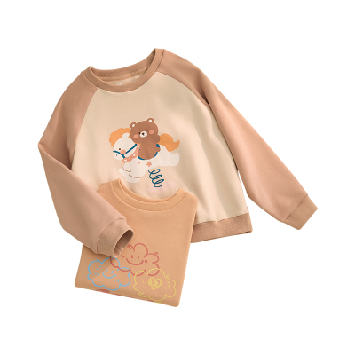 儿童卫衣2025新款秋冬加绒宝宝纯棉卫衣男女童加厚一体绒保暖上装