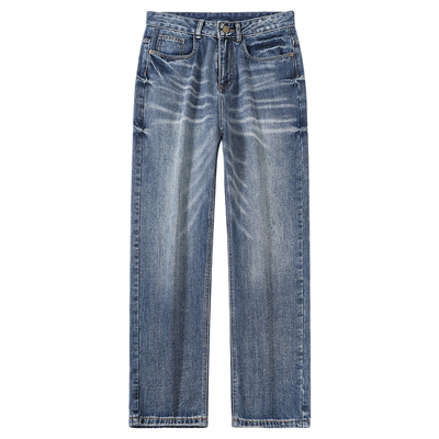 AWRB美式高街复古cleanfit牛仔裤男阔腿宽松直筒潮牌裤子2025秋季