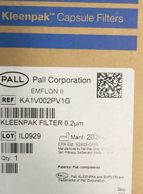 全新PALL颇尔Kleenpak胶囊过滤器，型号KA1V00议价