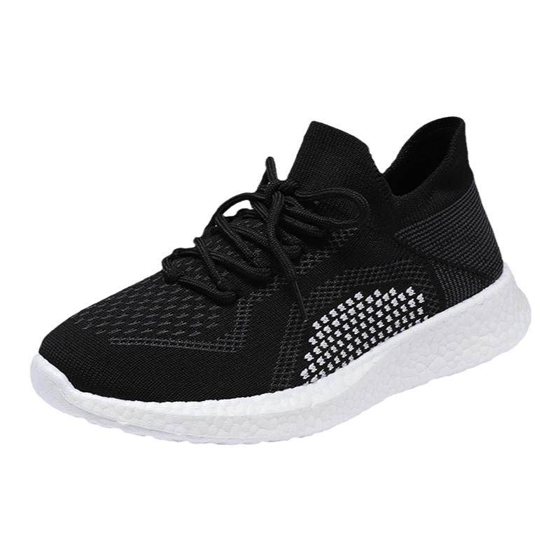 环球女鞋2024春夏透气飞织网面椰子鞋韩版复古轻便百搭运动休闲鞋