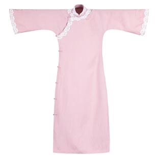 粉芝月丨一城风絮丨民国风年轻日常短款旗袍甜美少女蕾丝花边