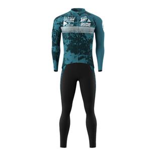 术崎SOUKESPORTS夏季骑行队服男款长袖上衣紧身舒适面料竞技版