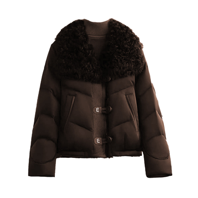 咖色短羽绒服轻薄白鸭绒高端外套