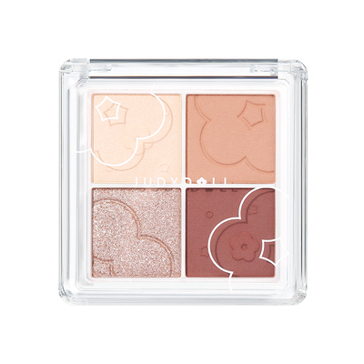 JudydoLL橘朵七色眼影盘四色修容盘玩趣七巧板大地色淡妆7色原木