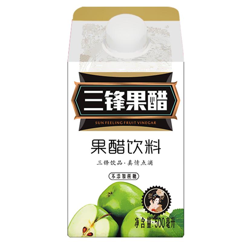三锋发酵苹果醋饮料整箱15盒果醋果汁饮料苹果醋汁醋饮品500ml*15