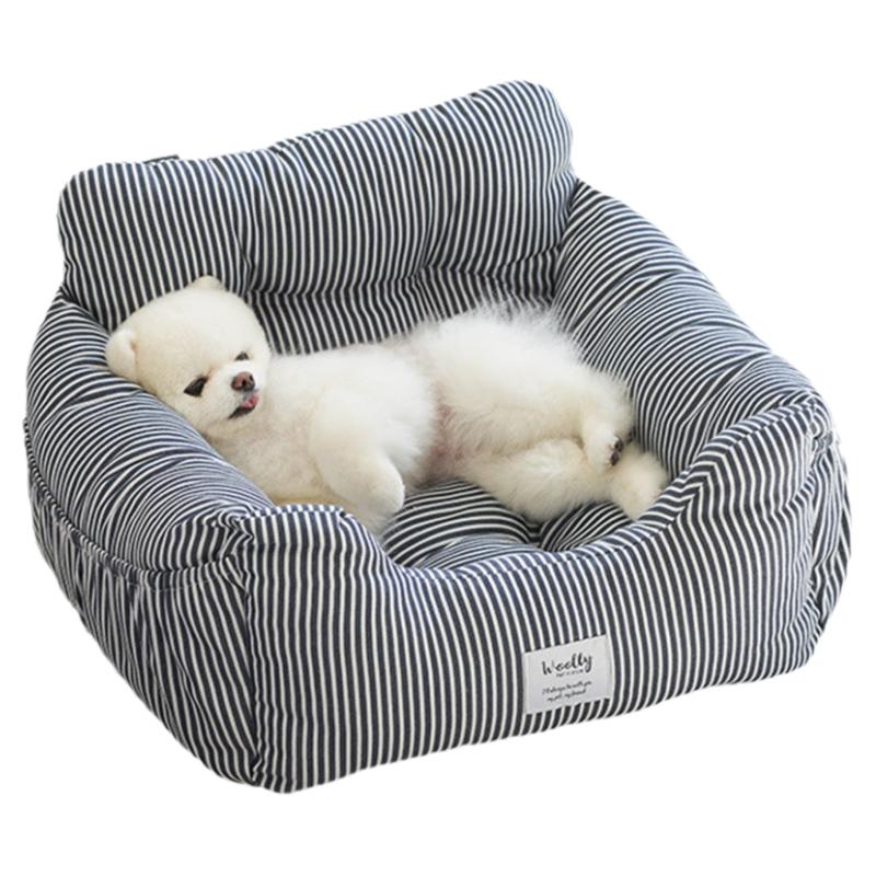 韩代宠物条纹防滑半包围车载窝