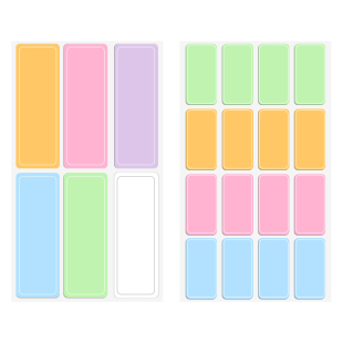 彩色标签贴纸不干胶自粘便签口取纸手写名字姓名贴防水防撕价格化妆水杯冰箱便利贴分类日期可粘贴记号标签纸