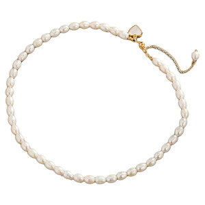 天然淡水珍珠项链女款爱心贝母吊坠锁骨链小众时尚款轻奢百搭颈链