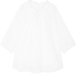 LESS春夏蕾丝拼接上衣女法式欧根纱七分袖两件套衬衫2P6220210