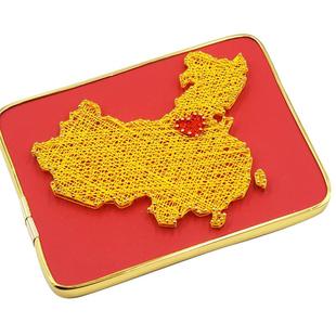 国庆节红色中国党钉子绕线画建手工diy弦丝画材料包创意礼物包邮