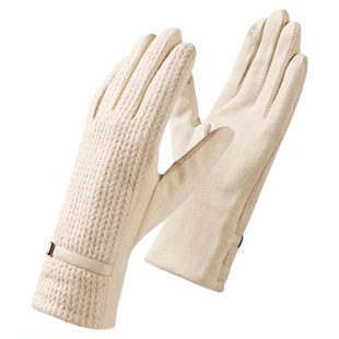 MISSION UV手套女冬季保暖防寒骑行开车用加绒保暖可爱加厚可触屏