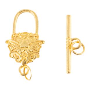 S925纯银黄金保色神兽形状OT扣子DIY手链项链连接扣搭扣祥瑞银扣