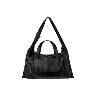 潮牌软皮大包男大容量托特包皮质百搭小众包包手提单肩斜挎包男女