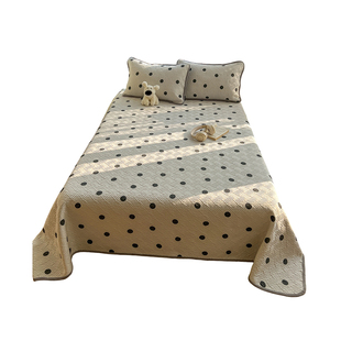 秋冬一面棉一面绒双面可用绗缝夹棉床单床盖单件加绒三件套保暖3