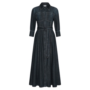 MARELLA春夏女装衬衫式牛仔连衣裙3221035402