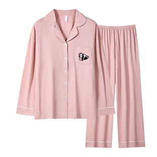 猫人纯棉睡衣女款长袖2026春秋新款贴身睡觉100全棉可外穿家居服
