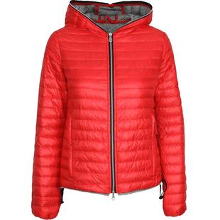 DUVETICA意大利潮牌女士玫红超轻薄修身鹅绒连帽羽绒服 EERIA 523