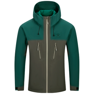 KELME卡尔美冲锋衣羽绒内胆三防男款户外连帽运动风衣登山服夹克