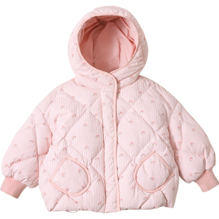 儿童羽绒服短款冬季新宝宝羽绒服女童加厚保暖女孩外套22114