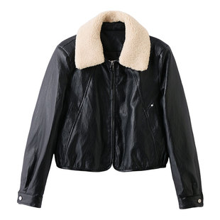 pu皮面免洗羽绒服女士短款2025新款今年流行爆款高端洋气小个子