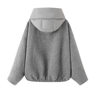 arioseo艾诺丝蕾2025官方旗舰店正品新款连帽毛呢大衣女AR103023