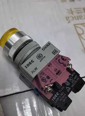 ALW自复位按钮开关日本IDEC品牌带灯24VDC配一开