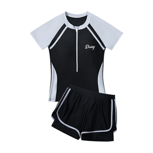 泳衣女保守分体高级感2025新款泡温泉爆款游泳馆专用微胖游泳衣