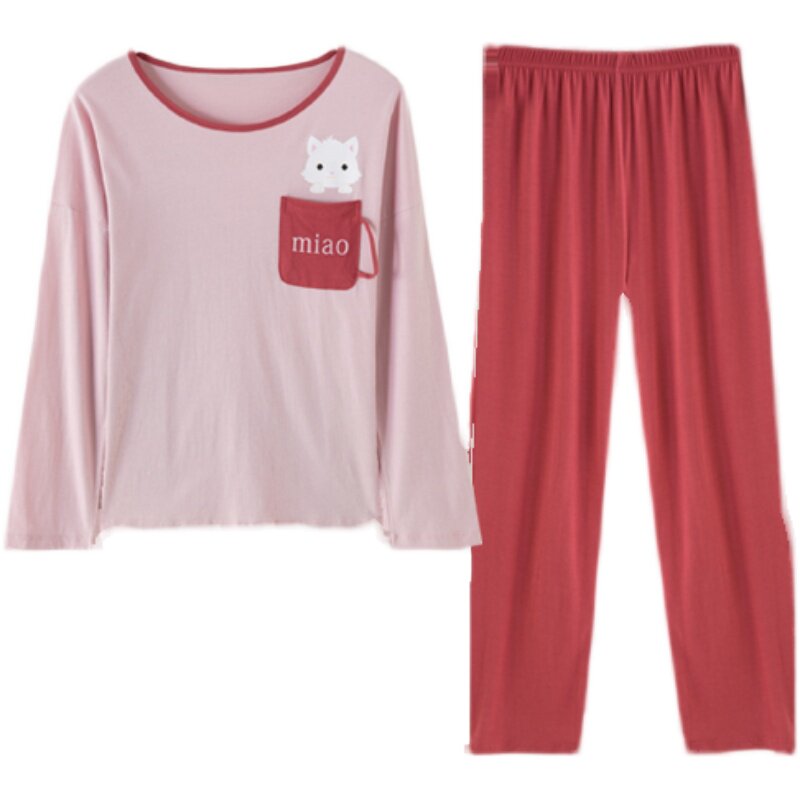 顶瓜瓜纯棉可外穿家居服薄款女士
