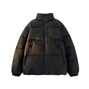 鸭鸭立领工装羽绒服男冬季2025新款加厚保暖冲锋滑雪90绒短款外套
