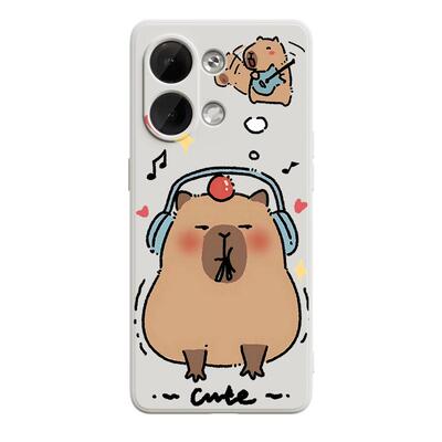 卡皮巴拉FindX5pro适用reno9手机壳ACE2v趣味vivoS17男iqoo6一加8rt新款oppoK10x硅胶卡通neo4创意Z5可爱水豚