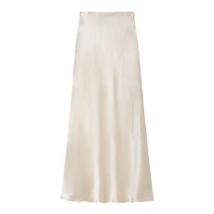 CycleDocument 醋酸缎面感45度斜裁 垂感凉爽半裙中长裙女