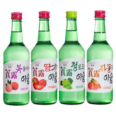 韩式烧酒果味清酒低度微醺青葡萄味露酒女士聚会新品原味利口酒