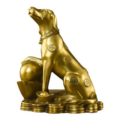 金钱生肖狗西北缺角防小三摆件