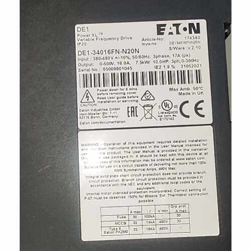询价-EATON变频器DE134016FNN20N可维修