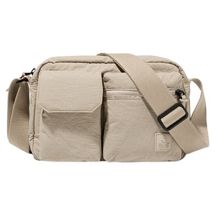 Fouvor火狐新款单肩包超轻便复古多口袋时尚休闲包简约斜跨小方包