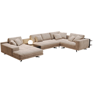 大户型意式极简布艺沙发蒙德里安现代简约别墅客厅poliform家具