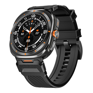 适用三星Galaxy watch7ultra硅胶表带2025金属铠甲高品质运动男款